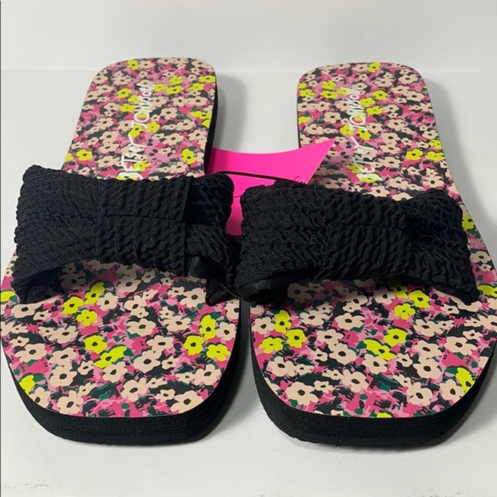 NWT Betsey Johnson Floral Slide Sandals Medium 7/8 - Picture 5 of 9